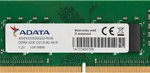 SO-DIMM DDR4 Memorija 8GB 3200MHz AData AD4S32008G22-SGN