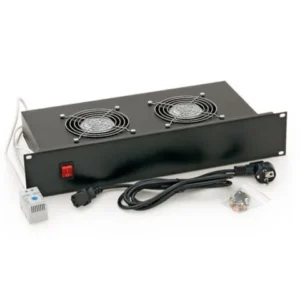 Triton vent. jedinica 19"/2U, 2x vent+term, crna, RAB-CH-X01-A1