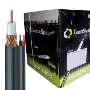 Koaksijalni kabl RG59 + 2x 0.5mm crni 100m