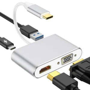 Adapter USB 3.1 tip C (M) - VGA (F) beli