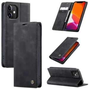 MCLF11-IPHONE 12 Pro * Futrola Leather FLIP Black (249)