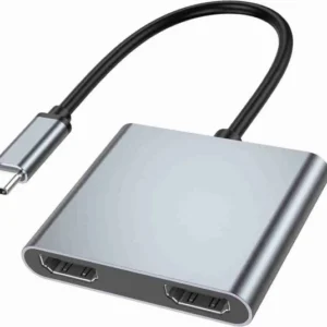 Adapter-konvertor TIP C na 2xHDMI 4K+USB 3.0+TIP C