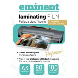 Folija za plastifikaciju A3 100listova 80mikrona (papir za laminaciju)