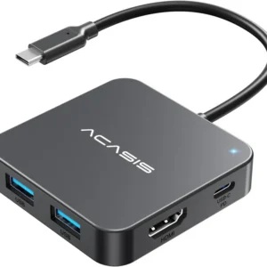 Adapter USB 3.1 tip C (M) - Display Port + HDMI + VGA + DVI (F) beli