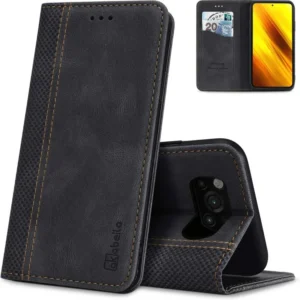 MCLF11-XIAOMI Poco X3 * Futrola Leather FLIP Black (149)