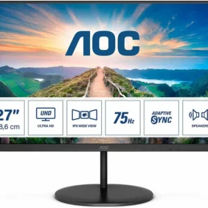 Monitor 27" AOC U27V4EA IPS 3840X2160/60Hz/4ms/2xHDMI/DP/3,5mm/VESA/pivot