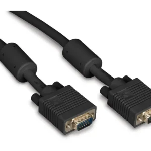 Kabl VGA D-sub M/M 5m HQ feritno jezgro crni