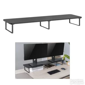 MS-TABLE2-01 Gembird postolje za dva monitora 1000x260x122mm