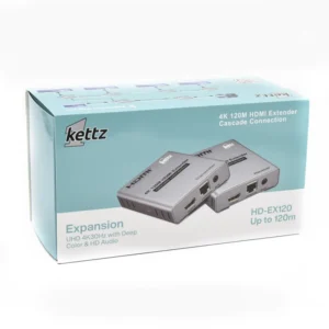 Kettz HDEX-120 HDMI Extender 4K 120m set (2 adaptera) Cat5eCat6