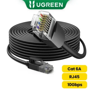 UGREEN NW122 CAT6A mrežni kabl od čistog bakra 0.5m (crni)