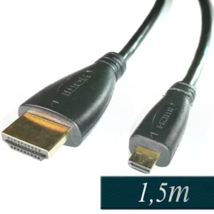 Kabl HDMI (M) - HDMI Mikro-D (M) 1.5m crni