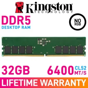 RAM DDR5 Kingston 32GB 6400MT/s KVR64A52BS8-32